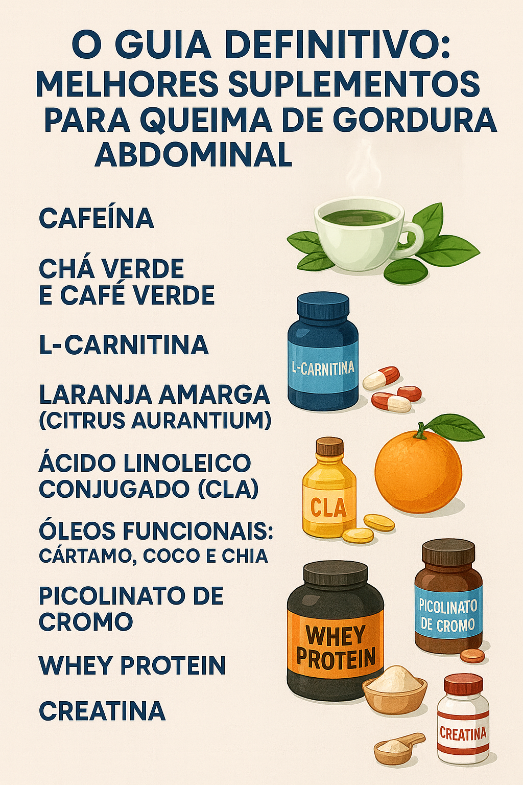 melhor suplemento para queima de gordura abdominal
