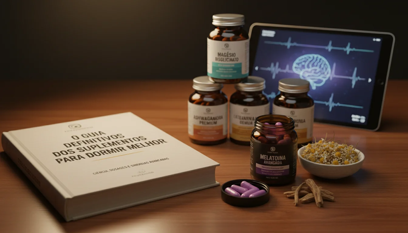 suplementos para dormir melhor - Imagem de destaque: O Guia Definitivo dos Suplementos para Dormir Melhor: Ciência, Dosagens e Sinergias Avançadas