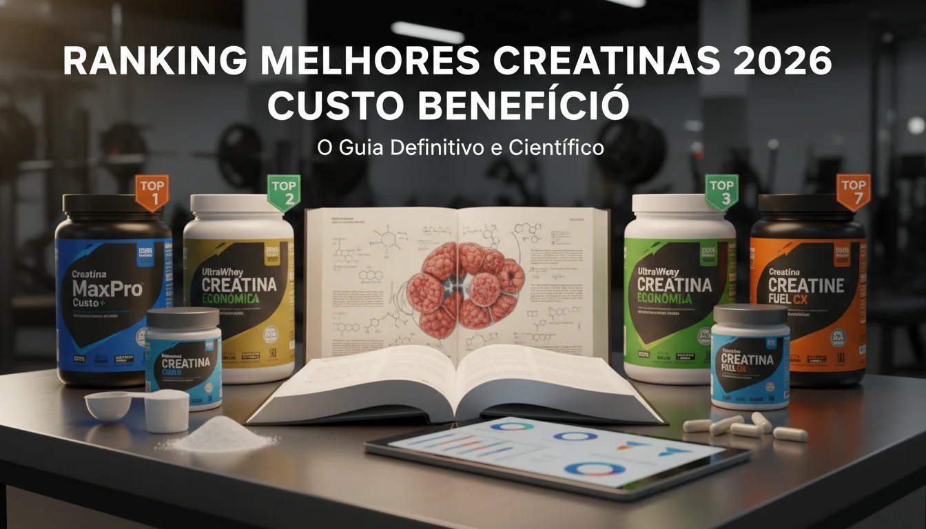 ranking melhores creatinas 2026 custo benefício - Imagem de destaque: Ranking Melhores Creatinas 2026 Custo Benefício: O Guia Definitivo e Científico
