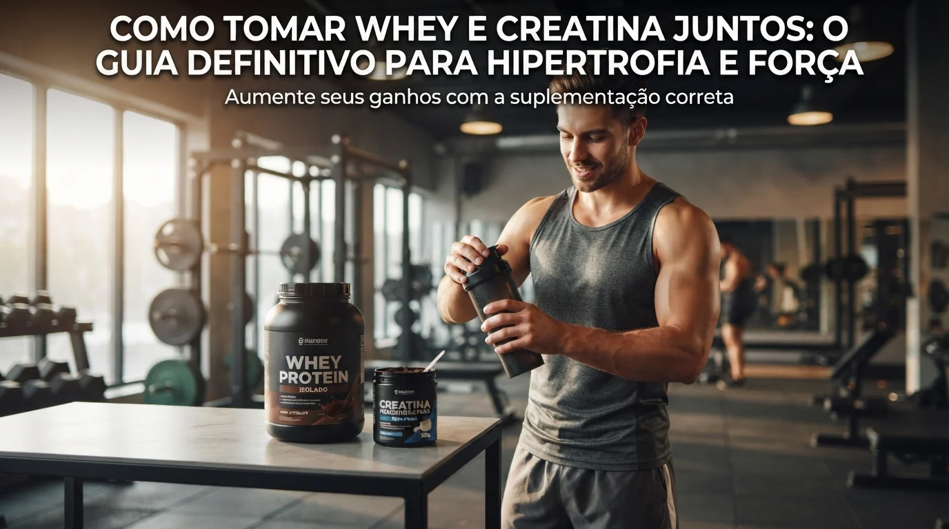 Como Tomar Whey e Creatina Juntos - Imagem de destaque: Como Tomar Whey e Creatina Juntos: O Guia Definitivo para Hipertrofia e Força