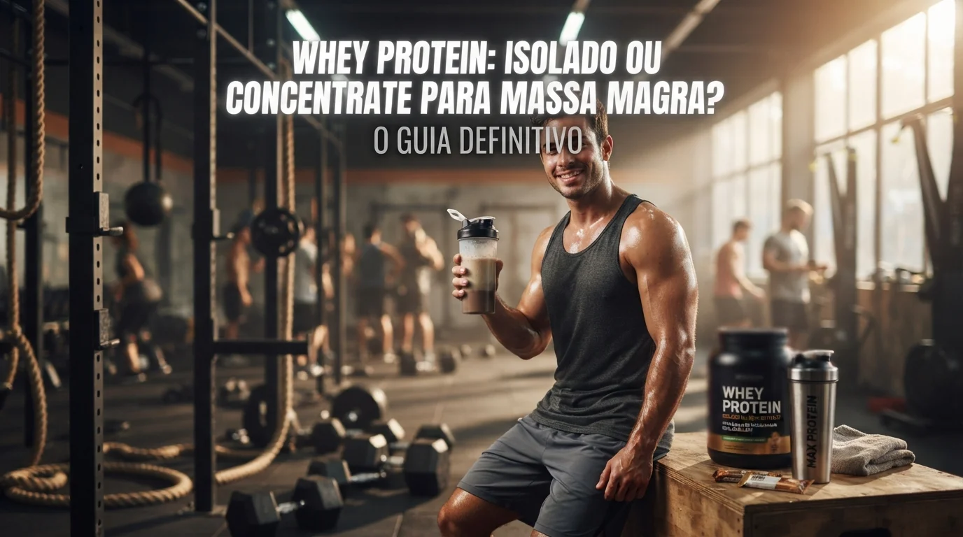 whey protein isolado ou concentrate para massa magra - Imagem de destaque: Whey Protein Isolado ou Concentrate para Massa Magra: O Guia Definitivo