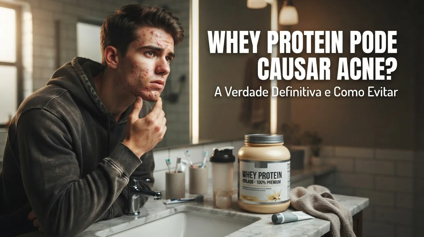 whey protein pode causar acne? - Imagem de destaque: Whey Protein Pode Causar Acne? A Verdade Definitiva e Como Evitar